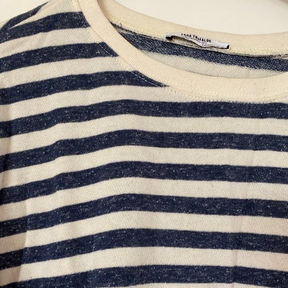 Zara Asymmetrical Striped Sweatshirt - Picture 2 of 2